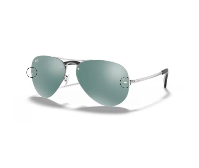 Pareja de Embellecedores Frontales Ray-ban RB3449 003/30 