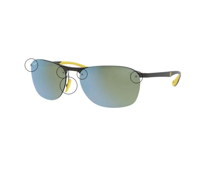 Kit Montaje Lentes  Ray ban RB4302M F624H1