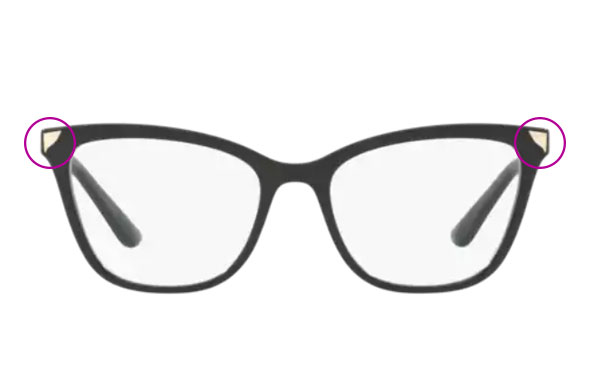 Pareja de embellecedores frontales Vogue VO5206 W44