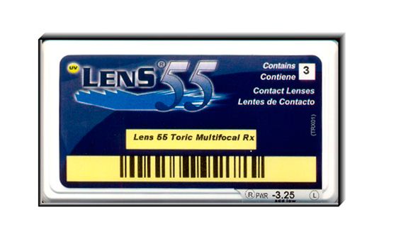 Lens 55 Multifocal Toric RX (3 Lentillas)